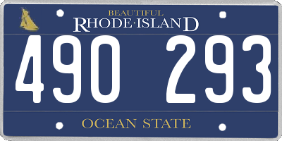RI license plate 490293