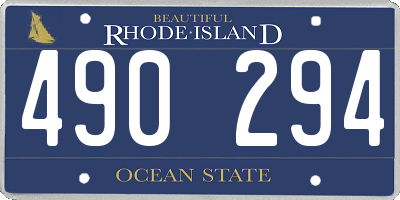 RI license plate 490294