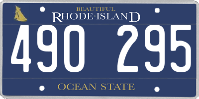 RI license plate 490295