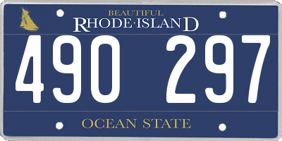 RI license plate 490297
