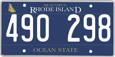 RI license plate 490298
