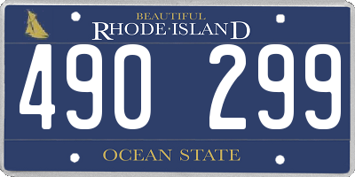 RI license plate 490299