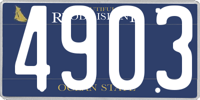 RI license plate 4903