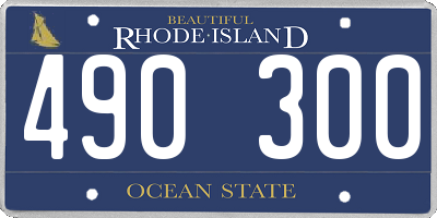 RI license plate 490300