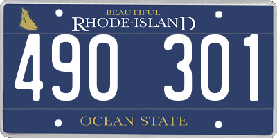 RI license plate 490301