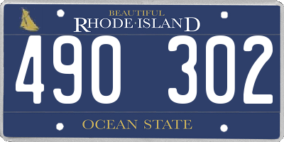 RI license plate 490302