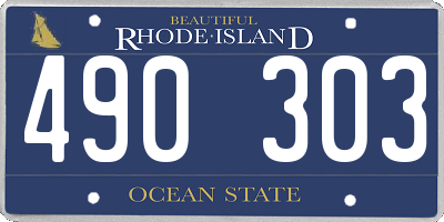 RI license plate 490303