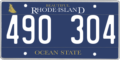 RI license plate 490304