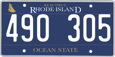 RI license plate 490305