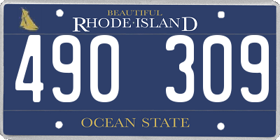 RI license plate 490309