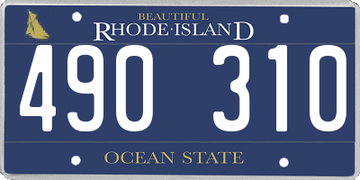 RI license plate 490310