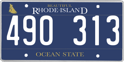 RI license plate 490313