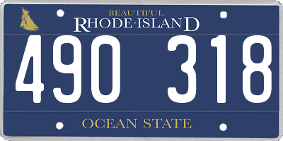 RI license plate 490318