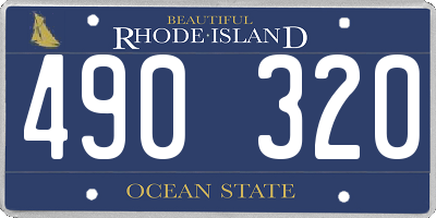 RI license plate 490320