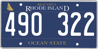 RI license plate 490322