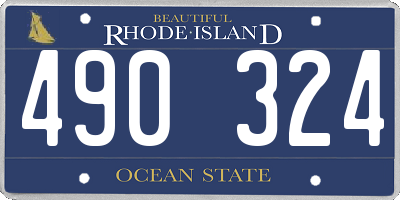 RI license plate 490324