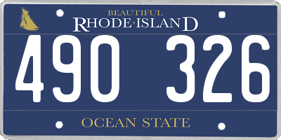 RI license plate 490326