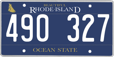 RI license plate 490327