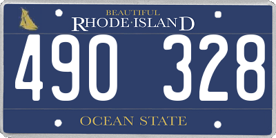 RI license plate 490328