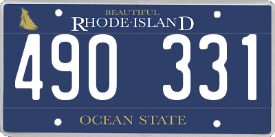 RI license plate 490331