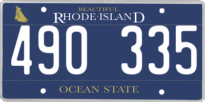 RI license plate 490335