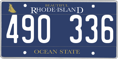 RI license plate 490336