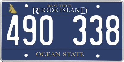 RI license plate 490338