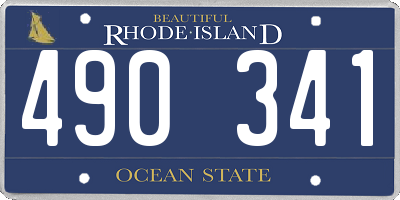 RI license plate 490341