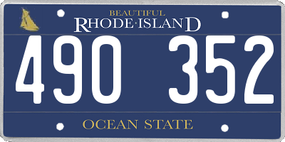 RI license plate 490352