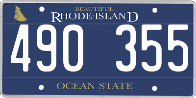 RI license plate 490355