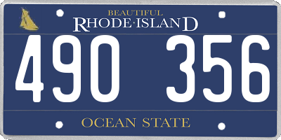 RI license plate 490356