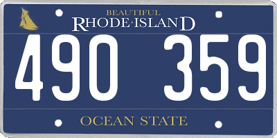 RI license plate 490359