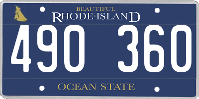 RI license plate 490360