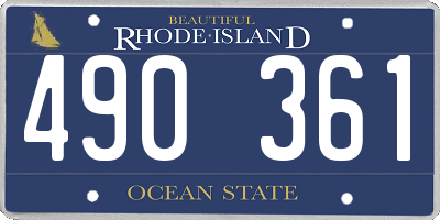 RI license plate 490361