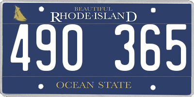 RI license plate 490365