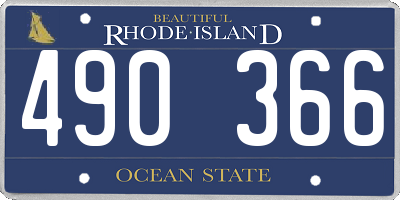 RI license plate 490366