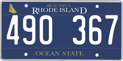 RI license plate 490367
