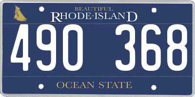 RI license plate 490368