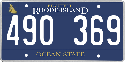 RI license plate 490369