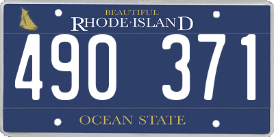 RI license plate 490371