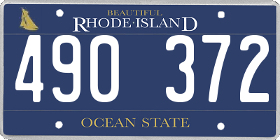 RI license plate 490372