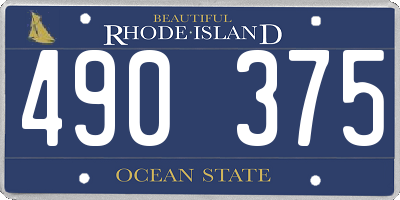RI license plate 490375