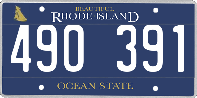 RI license plate 490391