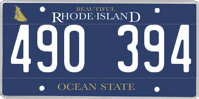 RI license plate 490394
