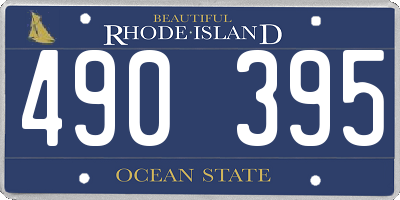 RI license plate 490395