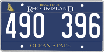 RI license plate 490396