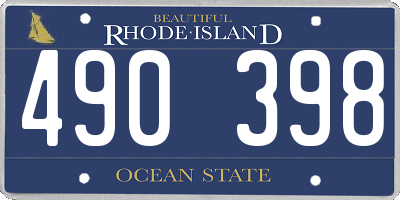 RI license plate 490398