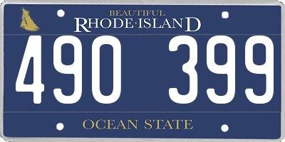 RI license plate 490399