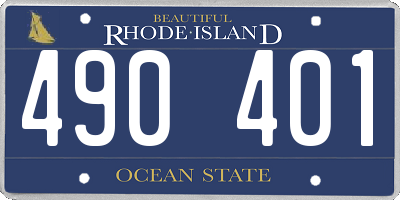 RI license plate 490401