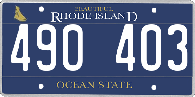 RI license plate 490403
